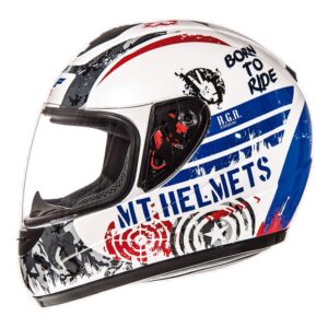 Mt Helmets Thunder Infantil Sniper L KID Pearl White Pearl / Blue / Glossy Red