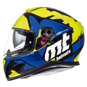Mt Helmets Thunder 3 Sv Torn XXL Fluor Yellow / Blue Brightness