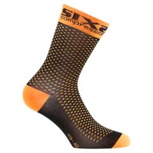 Sixs Compression Ankle Socks EU 35-38 Orange Fluo