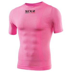 Sixs Tee Round Neck S/s SL Pink Fluo