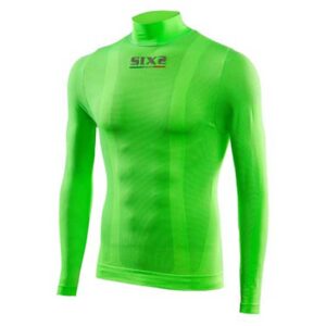 Sixs Turtle Neck Tee L/s L Green Fluo