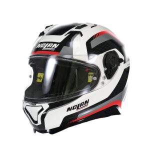 Nolan N87 Arkad N Com L Metal White / Red