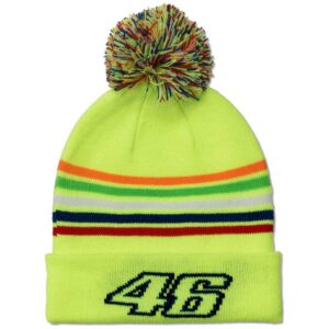 Vr46 Stripes Beanie Classic One Size Fluo Yellow