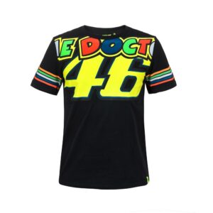 Vr46 Stripes T Shirt Classic XXL Black