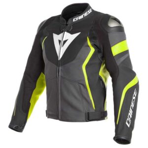 Dainese Avro 4 Leather 50 Matte Black / Charcoal Grey / Fluo Yellow
