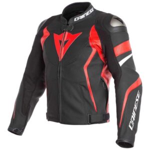 Dainese Avro 4 Leather 48 Matte Black / Lava Red / White