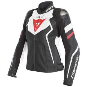 Dainese Avro 4 Leather 48 Matte Black / White / Fluo Red
