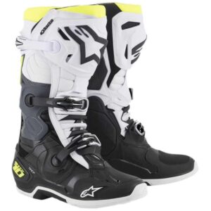 Alpinestars Tech 10 EU 44 1/2 Black White Yellow Fluo