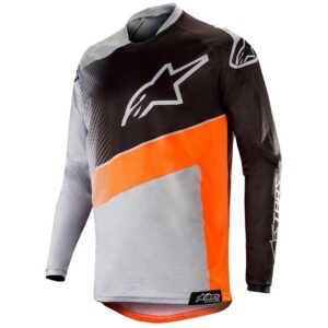 Alpinestars Racer Supermatic Jersey M Light Gray Orange Fluo Black