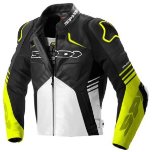 Spidi Bolide Leather 56 Black / Yellow Fluo / White