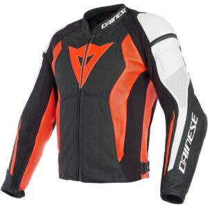 Dainese Nexus Leather Performance 54 Black / Fluo Red / White
