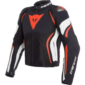 Dainese Estrema Air Tex 54 Black / White / Fluo Red