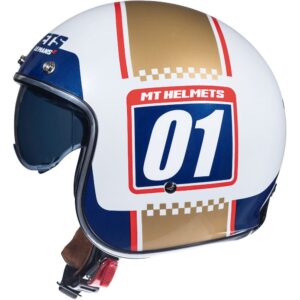 Mt Helmets Le Mans 2 Sv Numberplate XS Shiny Gold