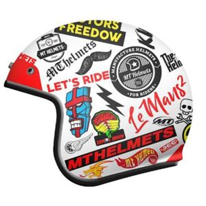 Mt Helmets Le Mans 2 Sv Anarchy L Gloss Pearl White
