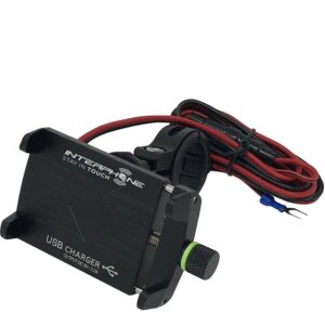 Interphone Cellularline Aluminium Universal Support+current Collector One Size Black