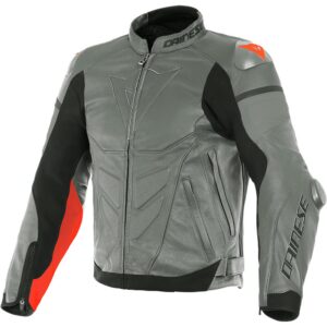 Dainese Super Race 44 Charcoal Gray / Charcoal Gray / Fluo Red