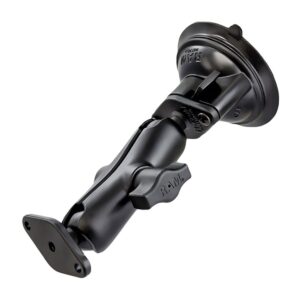 Rammount Powersports Twist Lock suction Cup Double Ball Mount One Size Black