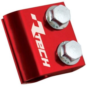 Rtech Aluminium Brake Hose Clamp Kawasaki/suzuki One Size Red