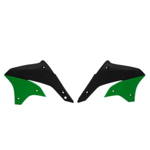 Rtech Radiator Shrouds Kawasaki Klx 450 2007-2016 Black / Green