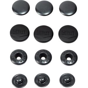 Spirit Motors Push Button 16 Mm 3 Units One Size Black