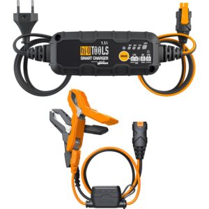 Hi Q Tools Pm1100 Battery Charger 1.1a For Lead Acid+lithium 6 / 12V Black / Orange
