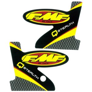 Fmf Exhaust Replacement Q Stealth Wrap Logo 2 Units One Size Black / Grey / Yellow / Red