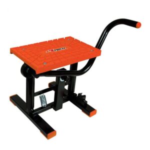 Rtech Foot Lift Bike Stand With Cross Tpu Plate One Size Neon Orange