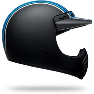 Bell Moto-3 XS Stripes Matte Silver / Black / Blue