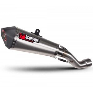 Scorpion Serket Taper Slip On Stainless W/decat Pipe Monster 821 17-20 Not Homologated One Size Silver