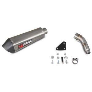 Scorpion Serket Taper Slip On Brushed Stainless Msx 125 13-16 One Size Silver