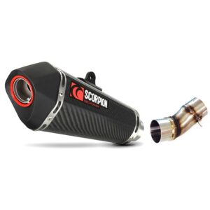 Scorpion Serket Taper Slip On Carbon Fibre Ninja Zx-10r 11-15 One Size Black