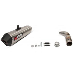 Scorpion Serket Taper Slip On Brushed Stainless Sv650 16-20 One Size Silver