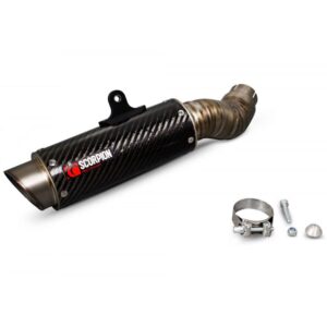 Scorpion Rp1gp Slip On Carbon Fibre Ninja Zx-10r 16-20/zx-10rr 17-20 One Size Black