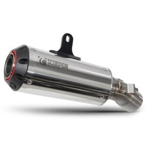 Scorpion Red Power Slip On Polished Stainless Z900rs 18-20 One Size Silver