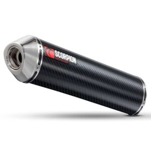 Scorpion Factory Round Slip On Carbon Fibre/stainless Steel F800st 07-13 Not Homologated One Size Black