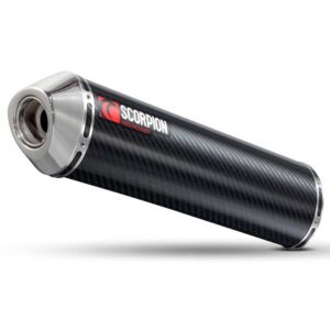 Scorpion Factory Round Slip On Carbon Fibre/stainless Steel Pair Cbf 1000 06-10 One Size Black