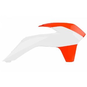 Polisport Radiator Scoops Ktm Sx/xc 13-16 Sx-f/xc-f 13-15 Exc/exc-f 14-16 One Size Orange KTM / White
