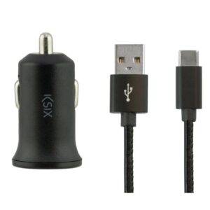 Ksix 2.4a Charger+usb Type C Cable 1 M One Size Black