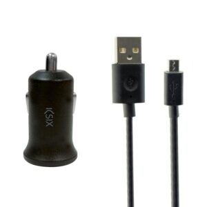 Ksix Usb 2a Charger+micro Usb Cable One Size Black