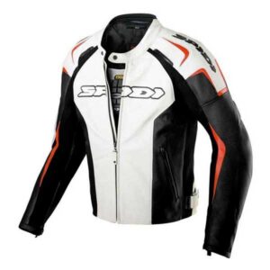 Spidi Track Jacket 48 White-Black-Red
